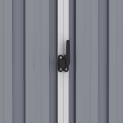 vidaXL Garden Shed Grey Galvanised Steel Outdoor Tool Storage House Cupboard - Additional view 5