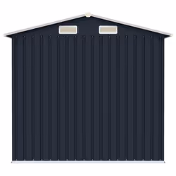 vidaXL Garden Shed Anthracite Galvanised Steel Outdoor Tool Storage Cupboard - Additional view 5