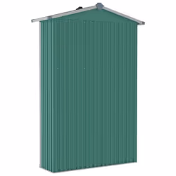 vidaXL Garden Shed Green Galvanised Steel Outdoor Terrance Tool Storage Shed - Additional view 5