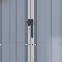 vidaXL Garden Shed Grey Galvanised Steel Outdoor Terrance Tool Storage Shed - Additional view 6