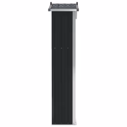 vidaXL Garden Shed Anthracite Galvanised Steel Outdoor Tool Storage Shed House - Additional view 3