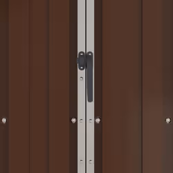 vidaXL Garden Shed Brown Galvanised Steel Outdoor Terrance Tool Storage Shed - Additional view 6