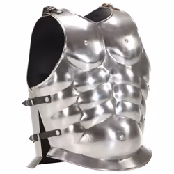 vidaXL German Medieval Body Armour Cuirass LARP Replica Silver Steel Replica