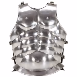vidaXL German Medieval Body Armour Cuirass LARP Replica Silver Steel Replica