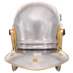 vidaXL Roman Medieval Knight Helmet LARP Replica Silver Steel Armour Weapon