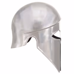 vidaXL Greek Medieval Knight Helmet LARP Replica Silver Steel Armour Weapon