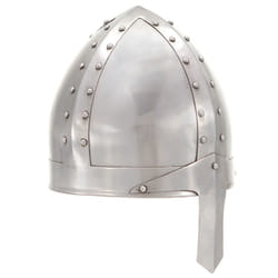 vidaXL Medieval Knight Helmet LARP Replica Silver Steel Armour Warrior Weapon