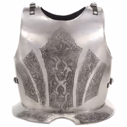 vidaXL Medieval Knight Body Armour Cuirass LARP Silver Steel Cosplay Replica