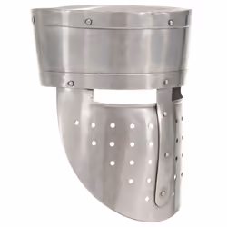 vidaXL Medieval Knight Helmet Antique Replica LARP Silver Steel Warrior Weapon