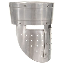 vidaXL Medieval Knight Helmet Antique Replica LARP Silver Steel Warrior Weapon
