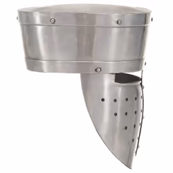vidaXL Medieval Knight Helmet Antique Replica LARP Silver Steel Warrior Weapon