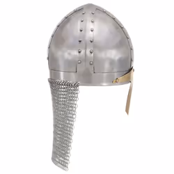 vidaXL Crusader Knight Helmet LARP Replica Silver Steel Armour Warrior Weapon