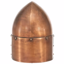 vidaXL Medieval Knight Helmet LARP Replica Copper Steel Armour Warrior Weapon