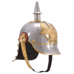 vidaXL German Prussian Helmet Antique Replica LARP Silver Steel Armour Weapon