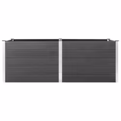 vidaXL Garden Raised Bed WPC Grey Patio Lawn Flower Pot Box Basket Raised Bed