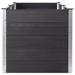 vidaXL Garden Raised Bed WPC Grey Patio Lawn Flower Pot Box Basket Raised Bed