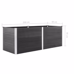 vidaXL Garden Raised Bed WPC Grey Patio Lawn Flower Pot Box Basket Raised Bed - Additional view 5