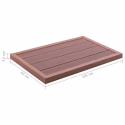 vidaXL Floor Element for Solar Shower WPC Board 101x63x55cm Brown Doormat - Additional view 4
