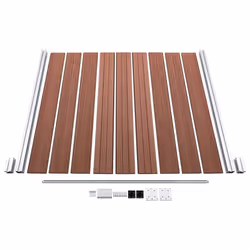vidaXL Garden Fence WPC 180x186cm Brown Outdoor Backyard Fencing Wall Panel - Additional view 7