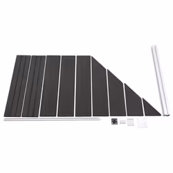 vidaXL Garden Fence WPC 95 x (105-180) cm Grey Outdoor Backyard Fencing Panel - Additional view 9