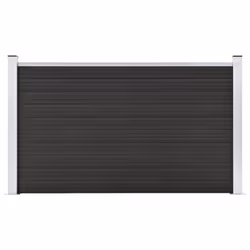 vidaXL Garden Fence WPC Grey Patio Wooden Panel Wall Barriers Edge Border Set