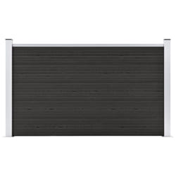 vidaXL Garden Fence WPC Grey Patio Wooden Panel Wall Barriers Edge Border Set