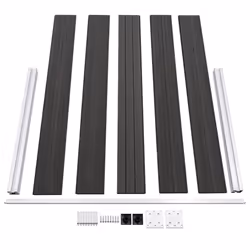 vidaXL Garden Fence WPC Grey Patio Wooden Panel Wall Barriers Edge Border Set - Additional view 5