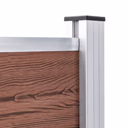 vidaXL Garden Fence WPC Brown Patio Wooden Panel Wall Barrier Edge Border Set