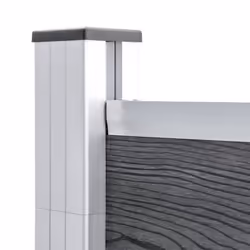 vidaXL Garden Fence WPC Grey Patio Wooden Panel Wall Barriers Edge Border Set