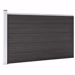 vidaXL Garden Fence WPC Grey Patio Wooden Panel Wall Barriers Edge Border Set - Additional view 9
