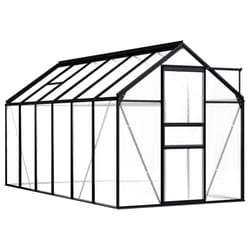 vidaXL Greenhouse Anthracite Aluminium 7.03mÂ² Garden Shed Plant Nursery House
