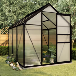 vidaXL Anthracite Aluminium Greenhouse