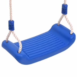 vidaXL Swing Seats Garden Double Swing Chairs with Ropes 2 pcs Blue Polyethene - Additional view 4