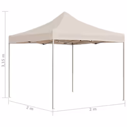 vidaXL Professional Folding Party Tent Aluminium Cream Gazebo Outdoor Canopy - Additional view 6