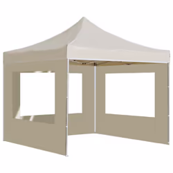 vidaXL Professional Folding Party Tent Multi Colours with Walls/without Walls - cream - Additional view 4