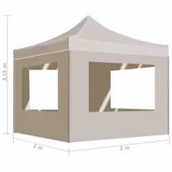 vidaXL Professional Folding Party Tent Multi Colours with Walls/without Walls - cream - Additional view 8