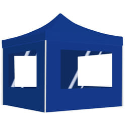 vidaXL Professional Folding Party Tent with Walls Aluminium Blue Marquee