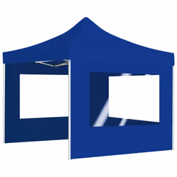 vidaXL Professional Folding Party Tent with Walls Aluminium Blue Marquee - Additional view 6