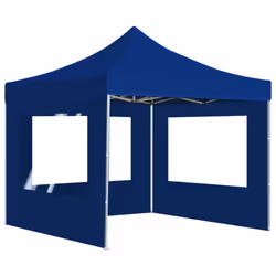 vidaXL Professional Folding Party Tent with Walls Aluminium Blue Marquee - Additional view 7