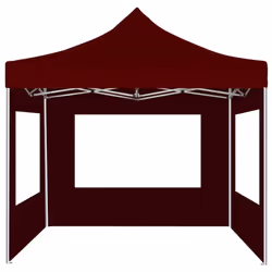 vidaXL Professional Folding Party Tent with Walls Aluminium Bordeaux Marquee