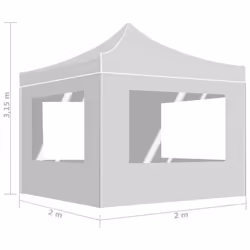 vidaXL Professional Folding Party Tent Multi Colours with Walls/without Walls - white