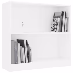 vidaXL Book Cabinet Display Rack Bookshelf Storage Shelf Rack Engineered Wood - white