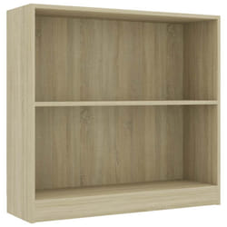 vidaXL Book Cabinet Display Rack Bookshelf Storage Shelf Rack Engineered Wood - sonoma oak