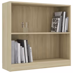 vidaXL Book Cabinet Display Rack Bookshelf Storage Shelf Rack Engineered Wood - sonoma oak