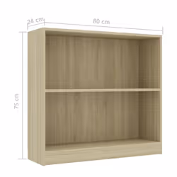 vidaXL Book Cabinet Display Rack Bookshelf Storage Shelf Rack Engineered Wood - sonoma oak - Additional view 5