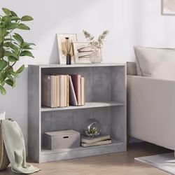 vidaXL Book Cabinet Engineered Wood Concrete Grey Bookshelf Storage Cabinet