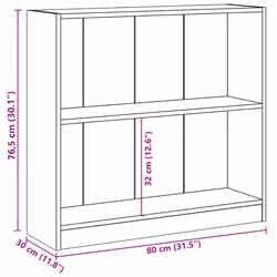 vidaXL Book Cabinet Engineered Wood Concrete Grey Bookshelf Storage Cabinet