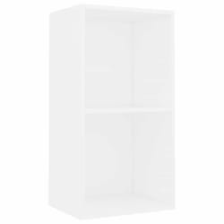 vidaXL 2-Tier Book Cabinet White 40x30x76.5 cm Engineered Wood bookshelf