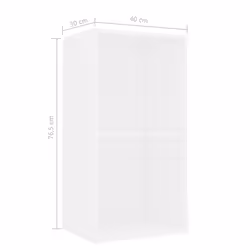vidaXL 2-Tier Book Cabinet White 40x30x76.5 cm Engineered Wood bookshelf - Additional view 5