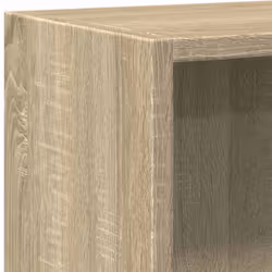 vidaXL 2-Tier Book Cabinet Sonoma Oak Engineered Wood Storage Highboard Shelf - Additional view 6